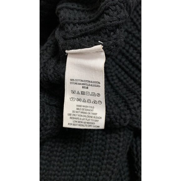 Free People Damsel Black Long Bell Sleeve V-Neck Crop Sweater Size Small - Picture 5 of 6